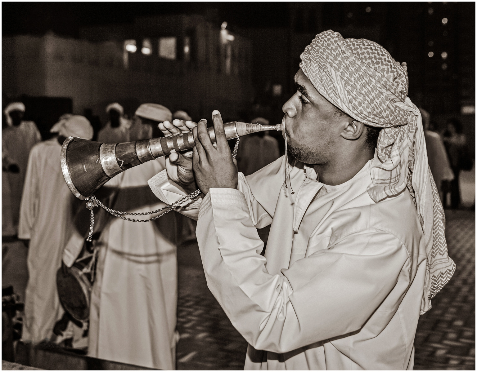Arab Musician Playing a Mizmar