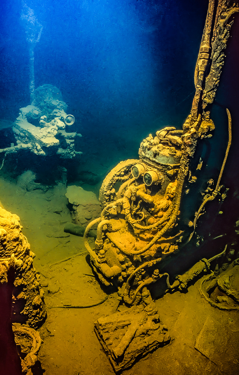 Workshop in Fujikawa Maru Shipwreck - Truk Lagoon